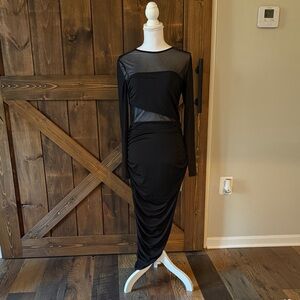 Cupshe Elegant Black Long Sleeve Dress